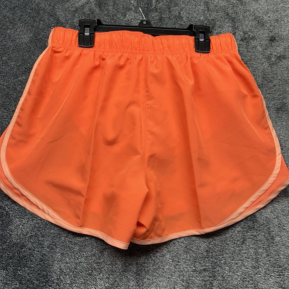 Nike Womens Size S Orange Dri Fit Tempo Mid Rise Brief Athletic Shorts